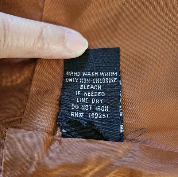 Baccini Women's Moto Biker Faux Leather Full Zip Jacket Burnt Orange Size Small - Picture 6 of 7